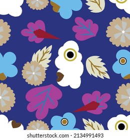 Faces with red carrots and flowers ,seamless pattern design ,hand drawn ,cute art ,perfect for children and
 new born products design