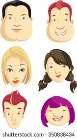 Faces Set-Variations of people faces in different ethnicity