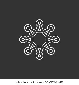 Facet Icon vector logo template