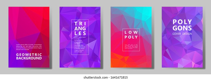 Facet Low Poly Digital Cover Page Stock Vector (Royalty Free ...