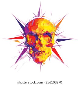 Facet Skull Vector Illustration