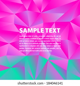Faceted background. Vector diamond background. Chameleon diamond background.