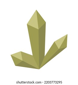 Faceted crystal on a white background. vector illustration