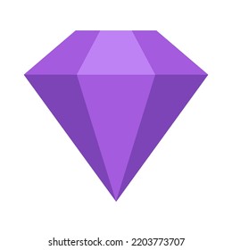 Faceted crystal on a white background. vector illustration