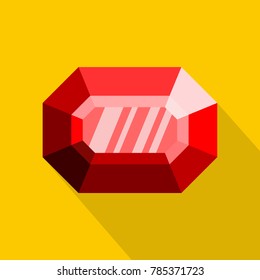 Faceted diamond icon. Flat illustration of faceted diamond vector icon for web.
