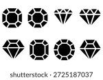 Faceted gems and diamonds gemstone