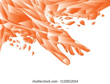 Faceted Style Illustrating about hand to hold something. vector illustration.