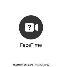Facetime Icon Isolated On White Background. Video Call Symbol Modern, Simple, Vector, Icon For Website Design, Mobile App, Ui. Vector Illustration