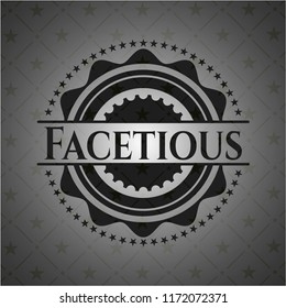 Facetious black emblem