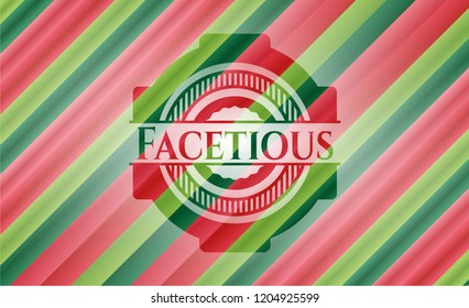 Facetious christmas emblem background.