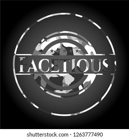 Facetious on grey camo texture