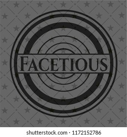 Facetious retro style black emblem