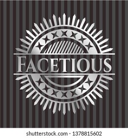 Facetious silver emblem or badge