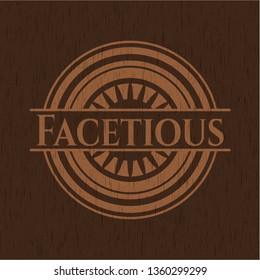 Facetious wood emblem