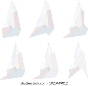 Facets of pastel colored gems [vector]