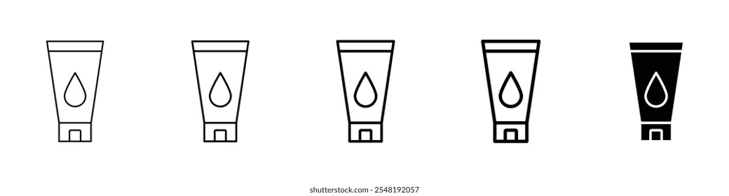 Facewash-Symbol Einfache dünne Linie Logo-Set