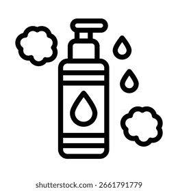 FaceWash Vector Line icon Design