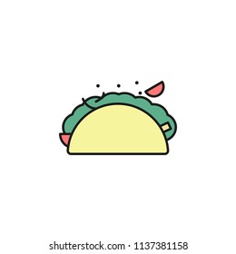 fachitos colored outline icon. Element of food icon for mobile concept and web apps. Thin line fachitos icon can be used for web and mobile on white background