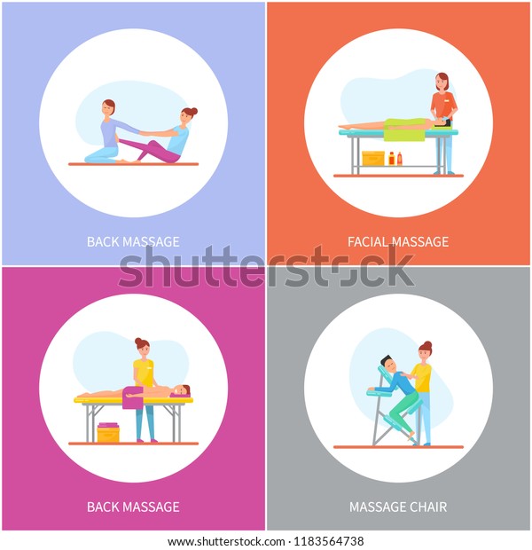 Facial Back Massage Special Chair Cartoon Stock Vector (Royalty Free ...