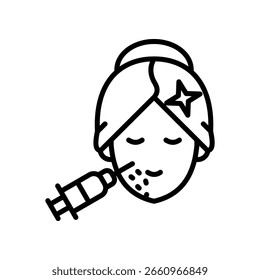 Facial Care Icon Line Vector Illustration