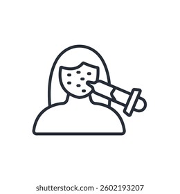 facial care icon. vector.Editable stroke.linear style sign for use web design,logo.Symbol illustration.