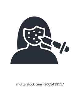 facial care icon. vector.Editable stroke.linear style sign for use web design,logo.Symbol illustration.