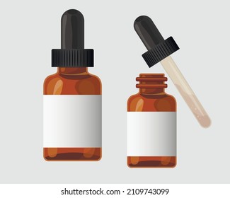 Ilustración del vector de cuidado facial, suero facial