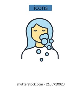 facial cleanser icons  symbol vector elements for infographic web