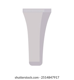 Facial cleanser tube vector image, make up tube bottle icon flat illustration, plastic tube for cosmetic or skincare product, cream gel packaging
