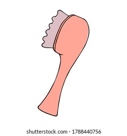 Facial cleansing brush cartoon color icon