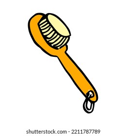 Facial cleansing brush. Icon of massager tool. Simple cartoon illustration of face cleanser, device for scrubbing, removing blackhead. Isolated vector on white background