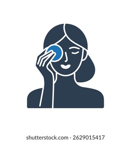 Ícone De Rotina De Limpeza Facial Isolado No Plano De Fundo Branco