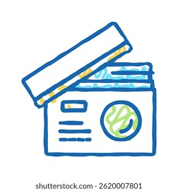 facial cream container doodle icon sketch vector. facial cream container sign. isolated symbol illustration