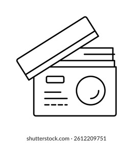 facial cream container line icon vector. facial cream container sign. isolated contour symbol black illustration
