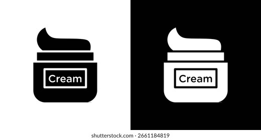 Facial cream icon of a flat style vector