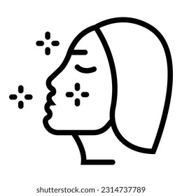 Facial cream icon outline vector. Care treatment. Woman skin