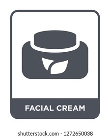 facial cream icon vector on white background, facial cream trendy filled icons from Beauty collection, facial cream simple element illustration