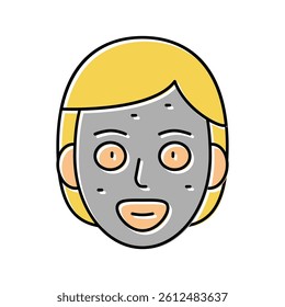 facial cream mask color icon vector. facial cream mask sign. isolated symbol illustration