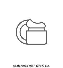 facial cream outline icon. Elements of Beauty and Cosmetics illustration icon. Signs and symbols can be used for web, logo, mobile app, UI, UX