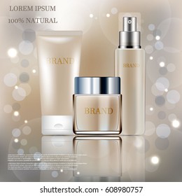 Facial cream. Set - vector stock.