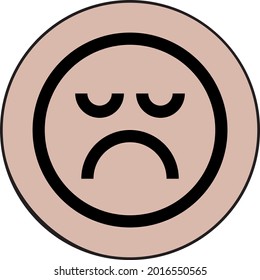 Facial Emotions, Expressions Simple Clipart Vector Illustrations Format Eps10.