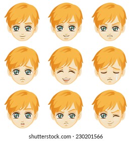 Facial expression of boy (Caucasian Descent)