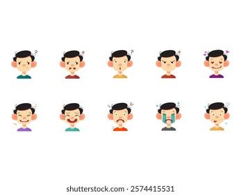 Facial Expression Character Element Set