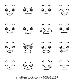 facial expression emotions set 01