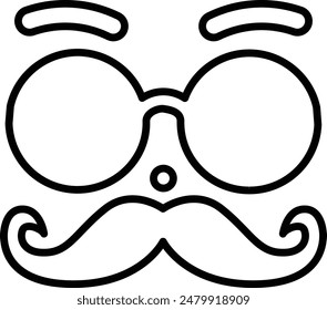 Facial Expression flat black vector icon.