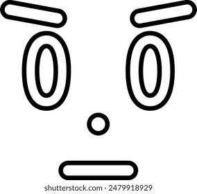 Facial Expression flat black vector icon.