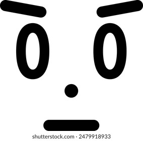 Facial Expression flat black vector icon.