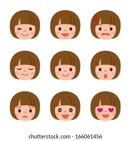 Facial expression of the girl
