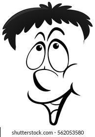 Expresión facial para ilustración feliz
