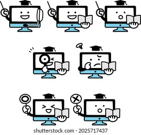 Facial expression set on the education of personal computers